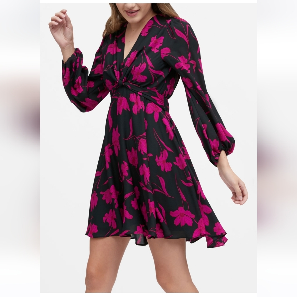 Banana Republic floral puff dress- NWT - size 0